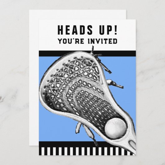 Invitations sportives de crosse (Devant / Derrière)