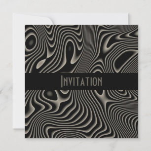 Invitations Style noir et blanc Impression Abstrai