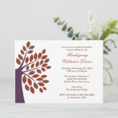 Invitations stylées pour l'arbre d'automne (Debout devant)