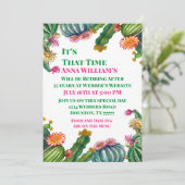 Invitations Succulentes de Cactus Retirement Party (Debout devant)