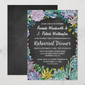 Invitations Succulentes de la répétition du tablea (Devant / Derrière)