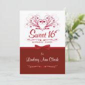 Invitations sucrées à la fête du 16e anniversaire (Debout devant)