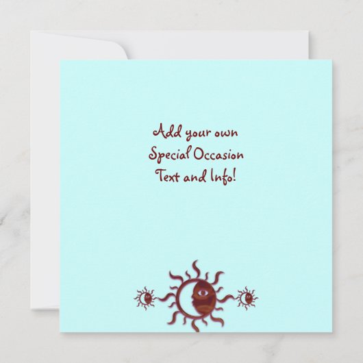 Invitations Sun et Moon personnalisables (Dos)