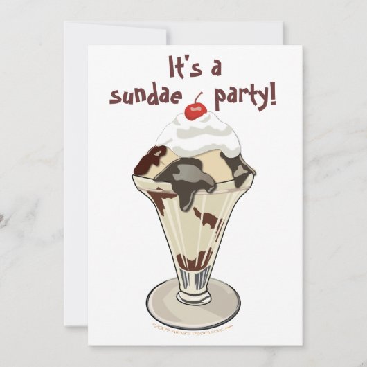 Invitations Sundae pour le parti Glace Cream (Devant)