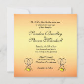 Invitations Sunset Tennis Wedding (Devant)