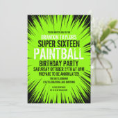 Invitations Super 16 Paintball Party (Debout devant)