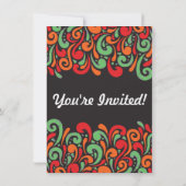Invitations super Black Roller Skating Party (Dos)