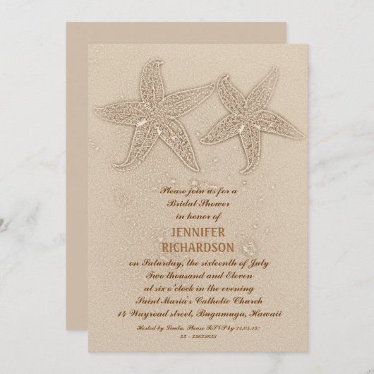 INVITATIONS SUR LA DOUCHE À PONT DE PLAGE (Devant / Derrière)