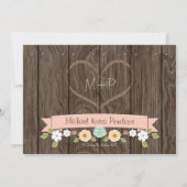 INVITATIONS SUR LA DOUCHE DE BOHO FLORAL RUSTIQUE  (Dos)