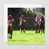 Invitations sur le terrain de course de chevaux (Devant / Derrière)