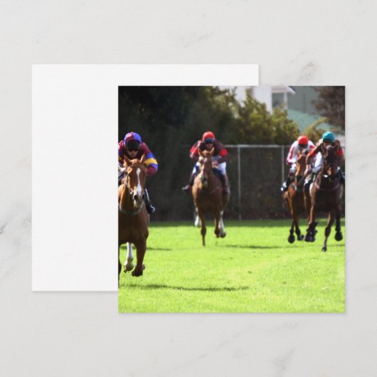 Invitations sur le terrain de course de chevaux (Devant / Derrière)