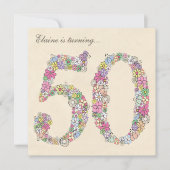 Invitations sur mesure du Printemps du 50e anniver (Devant)
