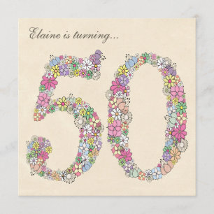 Invitations sur mesure du Printemps du 50e anniver