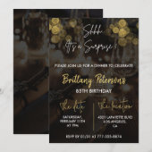 Invitations surprise 85e anniversaire Glam Parties (Devant / Derrière)