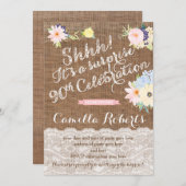 invitations surprise à 90e anniversaire, fête surp (Devant / Derrière)