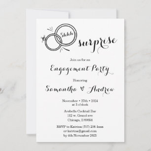 Invitations Surprise à la Fête de Fiançailles