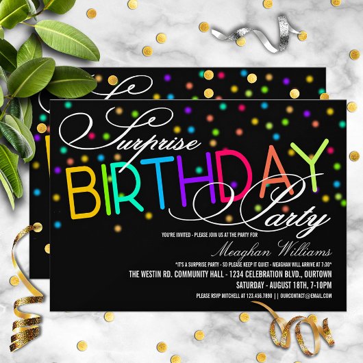 Invitations Surprise Anniversaire