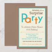 Invitations Surprise Anniversaire - Hommes Adultes (Devant / Derrière)