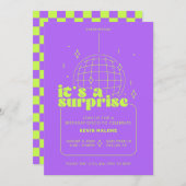 Invitations Surprise Disco Party (Devant / Derrière)