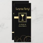 Invitations Surprise Party - Contemporary Tall (Devant / Derrière)