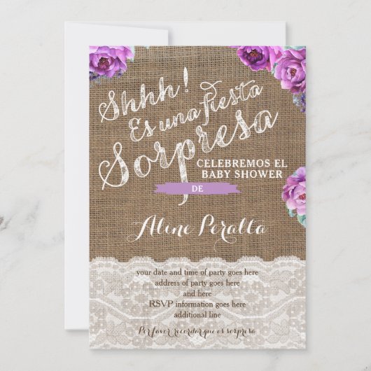 Invitations surprise pour Latina Lady, Sorpresa (Devant)