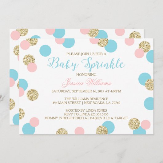Invitations surprises de sauterelles de bébé (Devant / Derrière)