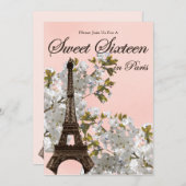 Invitations Sweets sixteens de Paris (Devant / Derrière)