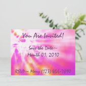 Invitations teintes par cravate rose spéciale (Debout devant)