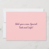 Invitations teintes par cravate rose spéciale (Dos)