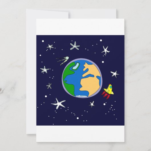 Invitations Terre Et Satellite (Devant)