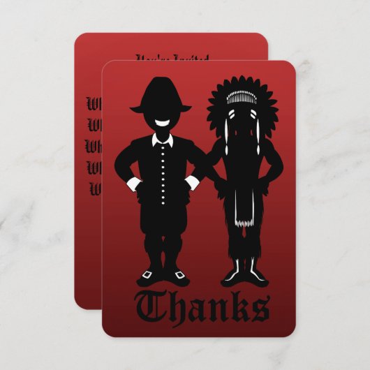 Invitations Thanksgiving Invitation de parti perso (Devant / Derrière)