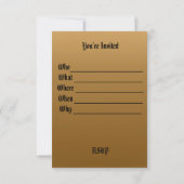 Invitations Thanksgiving Invitation de parti perso (Dos)