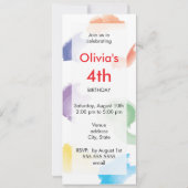 Invitations thématiques Crayon| Rouge (Dos)