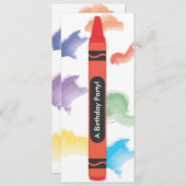 Invitations thématiques Crayon| Rouge (Devant / Derrière)