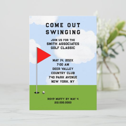 Invitations Thématiques Golf (Debout devant)