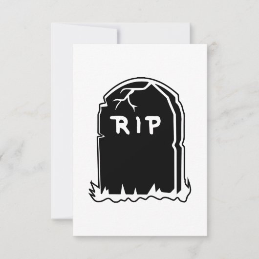 Invitations Tombstone RIP (Devant)
