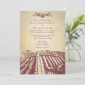 Invitations toscanes de mariage de vignoble (Debout devant)