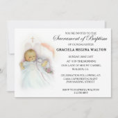 Invitations traditionnelles catholiques de baptême (Devant)
