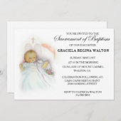 Invitations traditionnelles catholiques de baptême (Devant / Derrière)