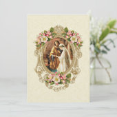 Invitations traditionnelles de mariage floral cath (Debout devant)