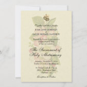Invitations traditionnelles de mariage floral cath (Dos)