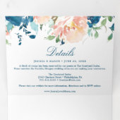 Invitations Tri-Fold Mariage de la Marine (Intérieur en premier)