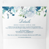Invitations Tri-Fold Mariage de la Marine (Intérieur en premier)