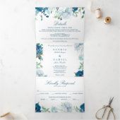 Invitations Tri-Fold Mariage de la Marine (Intérieur)