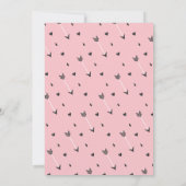 Invitations Tribal Baby Shower | Fille rose (Dos)