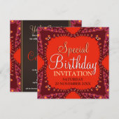 Invitations Tribales spéciales d'anniversaire (Devant / Derrière)