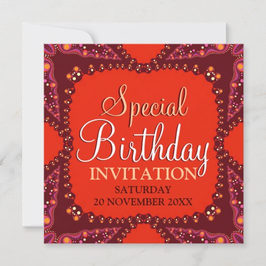 Invitations Tribales spéciales d'anniversaire (Devant)