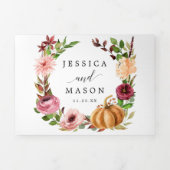 Invitations triplées du Mariage Bliss Automne RSVP (Page de couverture)