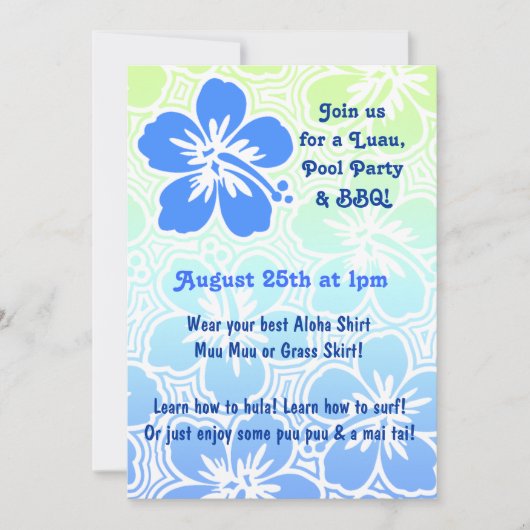 Invitations tropicales de Kono Hibiscus (Devant)