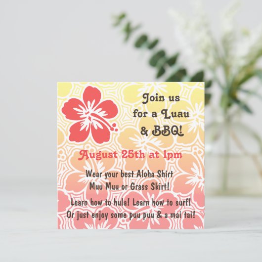 Invitations tropicales de Kono Hibiscus (Debout devant)